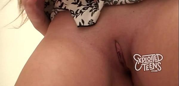  Nervous 19 yr old amateur stars in her first teen porn video